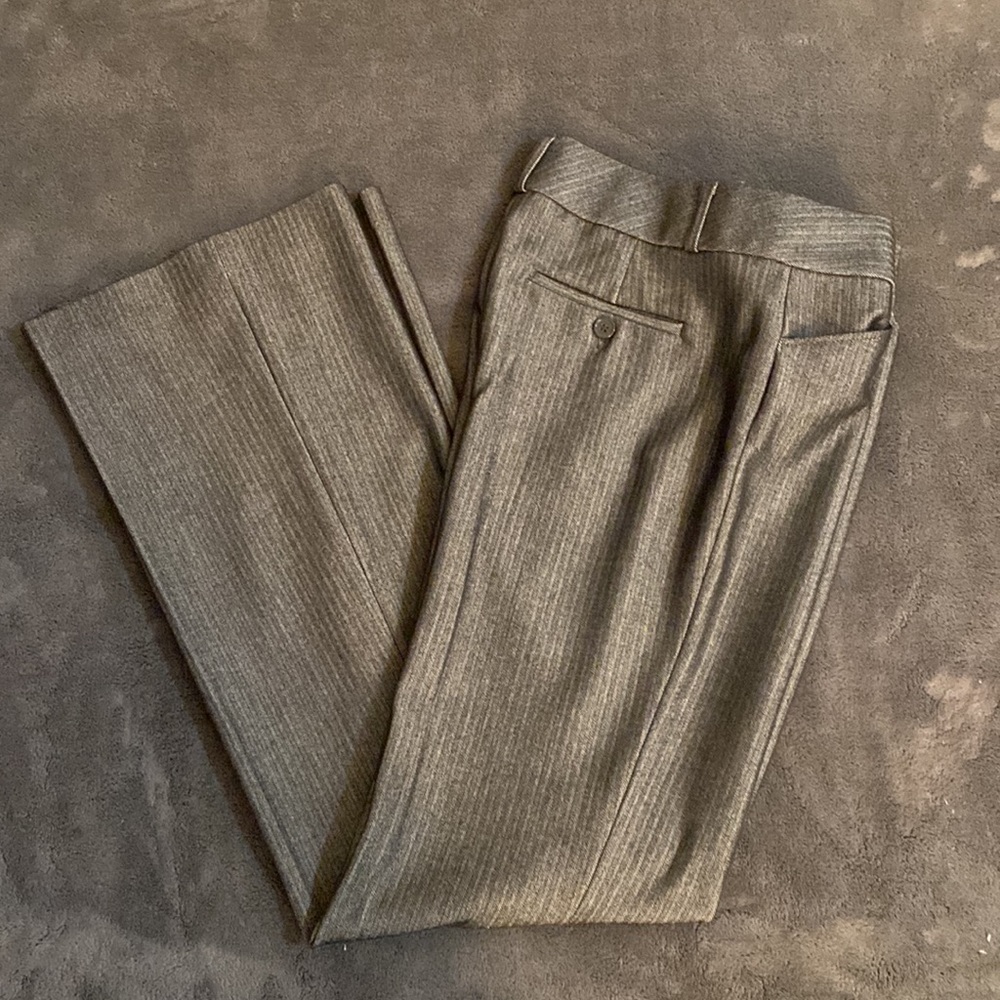 Dark Grey Mid Rise Dress Pant with Slight Flare Pants Size 2